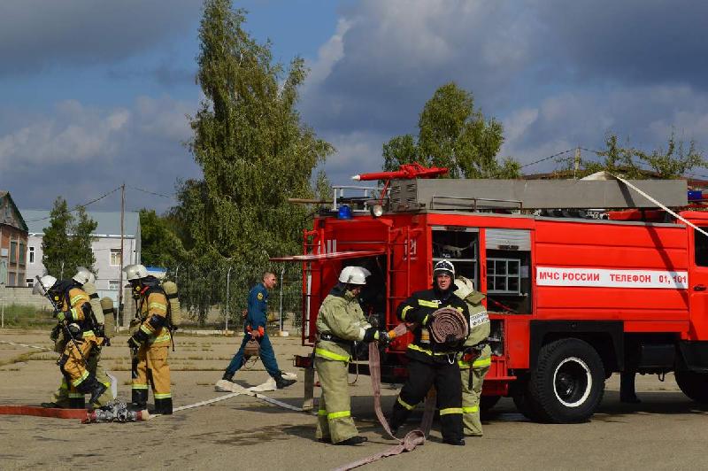В Курганинске прошли командно-штабные пожарно-тактические учения