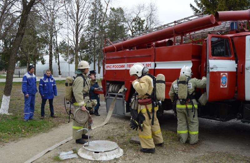 В Лабинском филиале Кубаньэнерго прошла противопожарная тренировка 