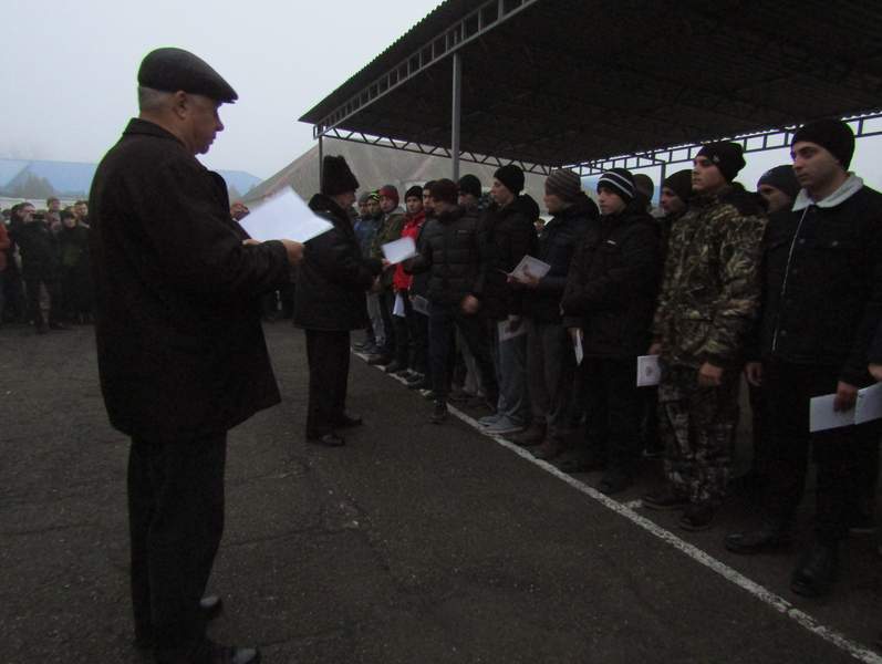Ряды Российской армии пополнились призывниками Курганинского района