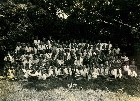      Межрайонный пионерский лагерь в станице Курганной, 1954 год. Фотодокументы Оп. 1, д. 21.